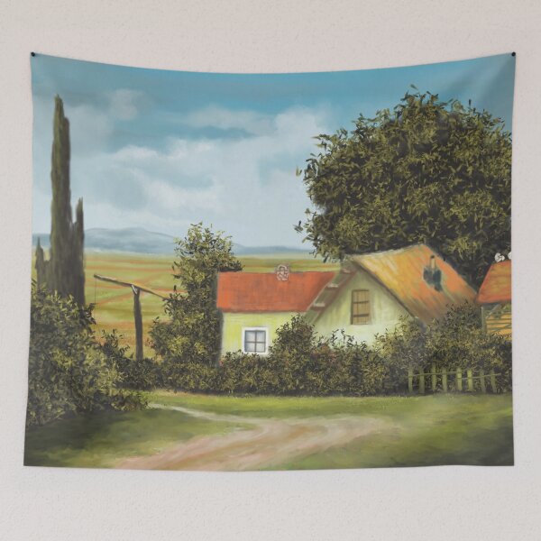 Item preview, House by the Road – Digital Oil Painting designed and sold by slikar.