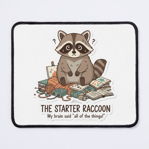 Item preview, The Starter Raccoon ADHD Hobby designed and sold by ndmedia.