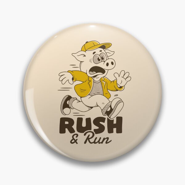 Item preview, Rush & Run Pig – Retro Cartoon Running Pig Illustration designed and sold by adipra.