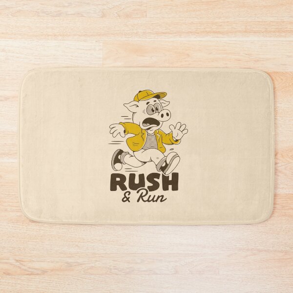 Item preview, Rush & Run Pig – Retro Cartoon Running Pig Illustration designed and sold by adipra.