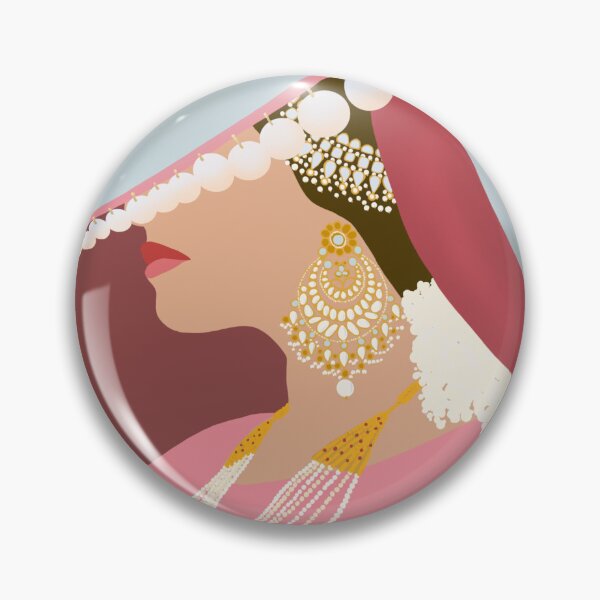 Item preview, South Asian Bride Portrait Illustration designed and sold by laxshmy.