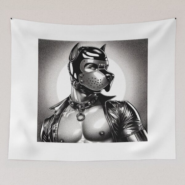 Item preview, Puppy Love - CyberPup Wolfie Gay Leather Bar Berlin Pride Graphic Design designed and sold by ItsAKinkThing.