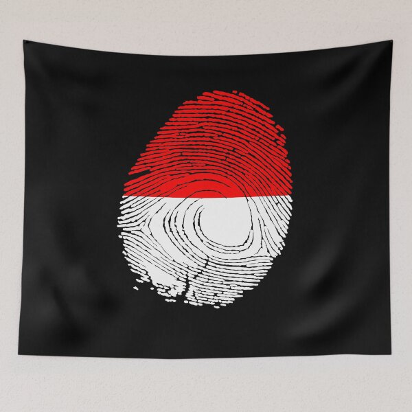 Item preview, Indonesia flag fingerprint designed and sold by Azeecreate009.