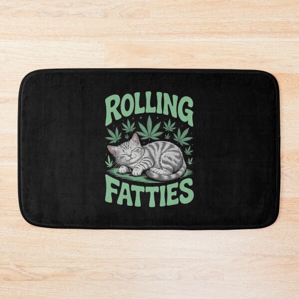 Item preview, Rolling Fatties Chunky Lazy Cat Weed Marijuana Meme designed and sold by joyouartArt.