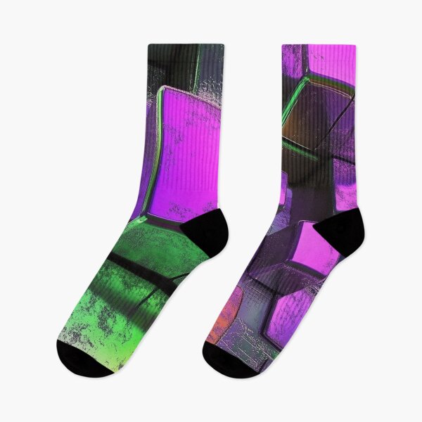 Item preview, Neon Industrial Cubes – 3D Cyberpunk Abstract designed and sold by B-Russ-Stuff.