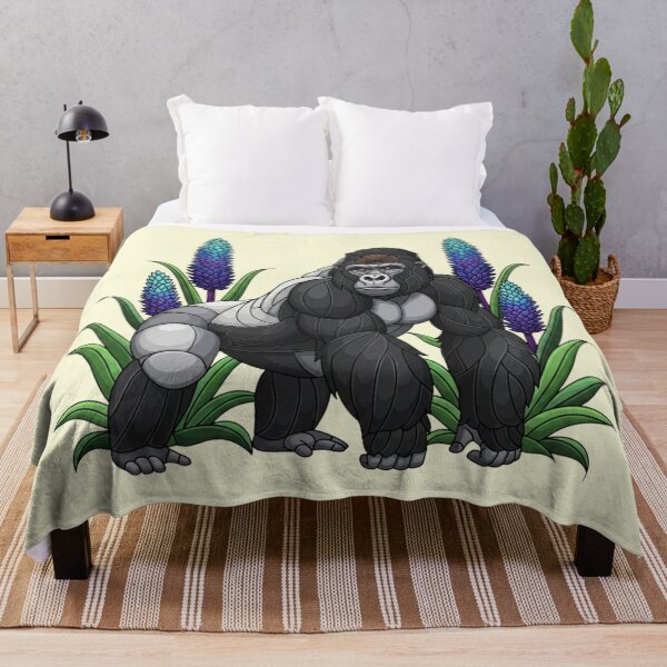 Item preview, Stained Glass Mountain Gorilla with Lupine Blooms designed and sold by BirdsnStuff.