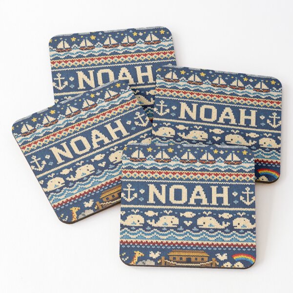 Item preview, Personalized name Noah in a nautical knit design designed and sold by Mauswohn.