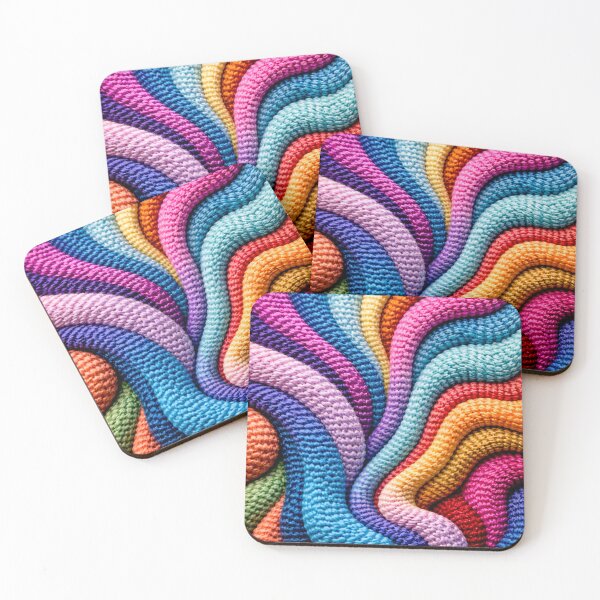 Item preview, Colorful Knit Rope Waves designed and sold by Kaleidoscope Print.