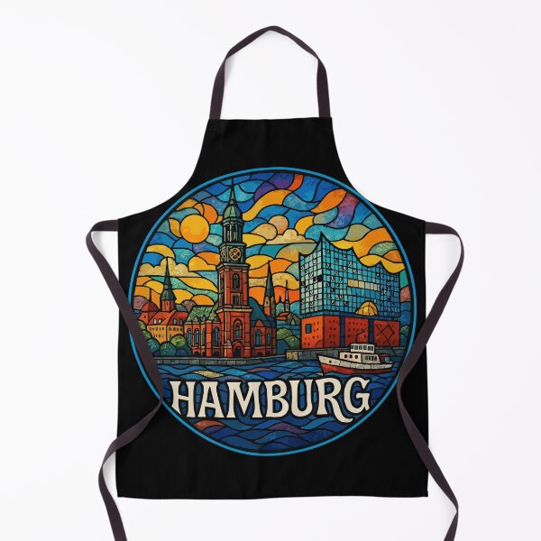 Item preview, Hamburg Germany Europe Stained Glass Travel designed and sold by TomFrontierArt.