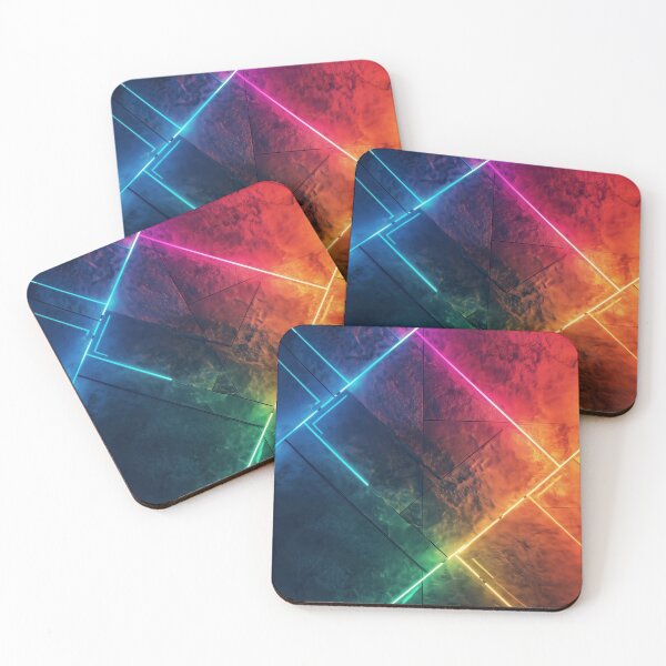 Item preview, Neon Concrete – Glowing Geometric Lines designed and sold by B-Russ-Stuff.