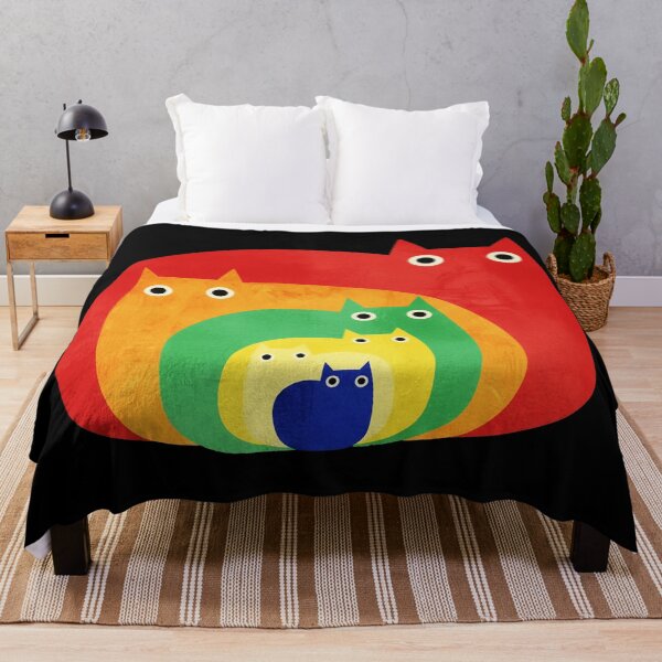 Item preview, Colorful Cat Family Layered Rainbow Cute Illustration designed and sold by JEFDodsonArt.