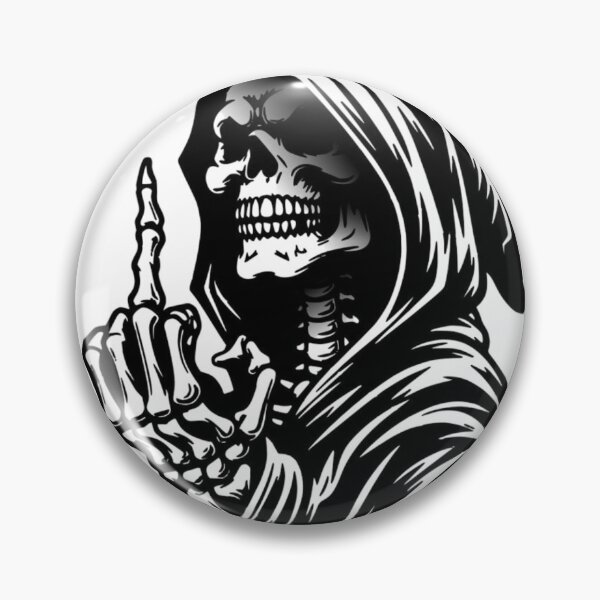 Item preview, Reaper Attitude – Hooded Skull Tattoo Art | Dark Gothic Grim Reaper Design designed and sold by SkullVibe Collective.