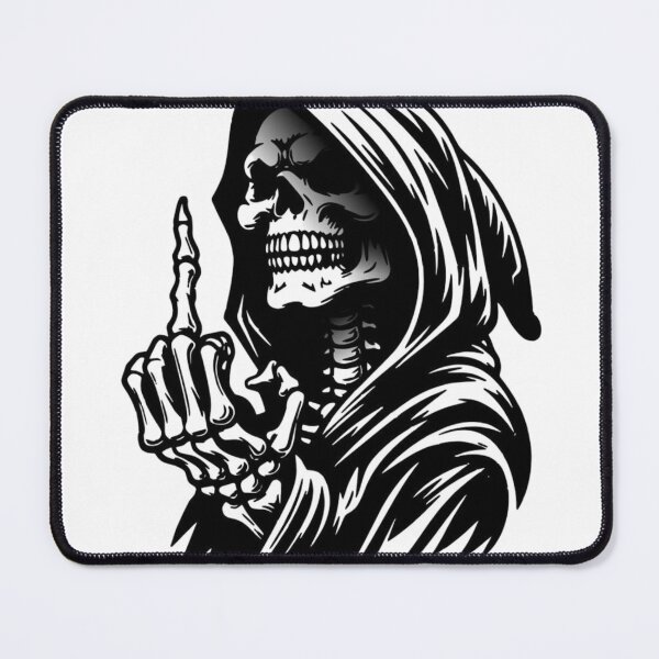 Item preview, Reaper Attitude – Hooded Skull Tattoo Art | Dark Gothic Grim Reaper Design designed and sold by SkullVibe Collective.