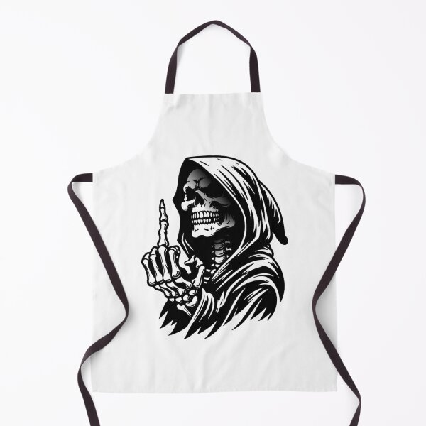 Item preview, Reaper Attitude – Hooded Skull Tattoo Art | Dark Gothic Grim Reaper Design designed and sold by SkullVibe Collective.