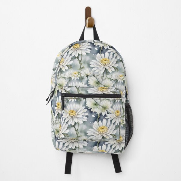 Item preview, Soft White Chrysanthemum Watercolor Pattern – Neutral Floral Repeat designed and sold by sana designer.