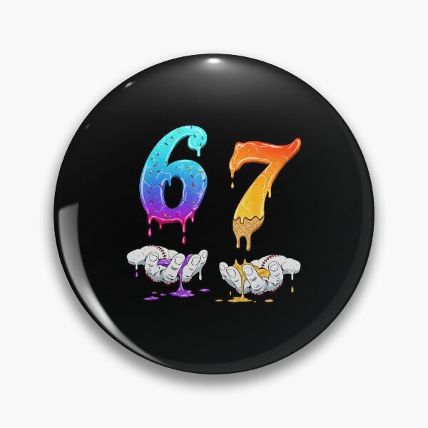 Item preview, 67 Ice Cream Drip Funny Baseball Number Design designed and sold by gladysenglish.