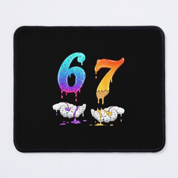 Item preview, 67 Ice Cream Drip Funny Baseball Number Design designed and sold by gladysenglish.