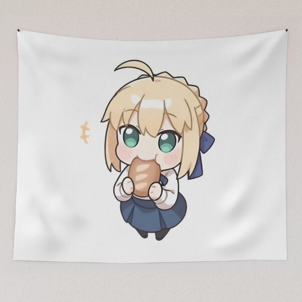 Item preview, Bread Time Chibi Girl – Cute Kawaii Anime Sticker designed and sold by Dyan4.