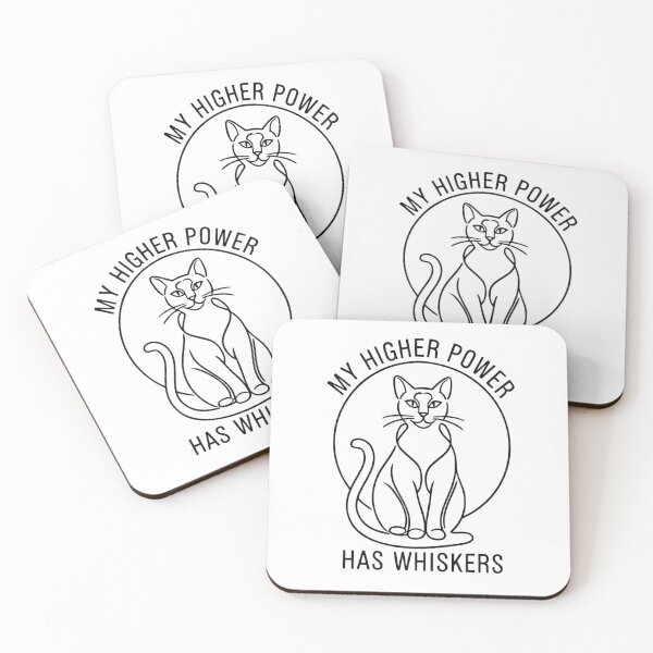 Item preview, My Higher Power Has Whiskers Cat Minimalist designed and sold by Death by Bunny.