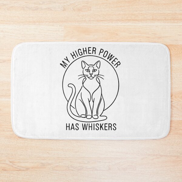 Item preview, My Higher Power Has Whiskers Cat Minimalist designed and sold by Death by Bunny.