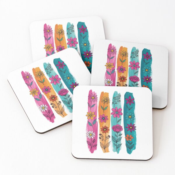 Item preview, Preppy Floral Brushstroke PNG | Boho Wildflower Vertical Stripes | Summer Vibes Digital Art designed and sold by Ashley critters.