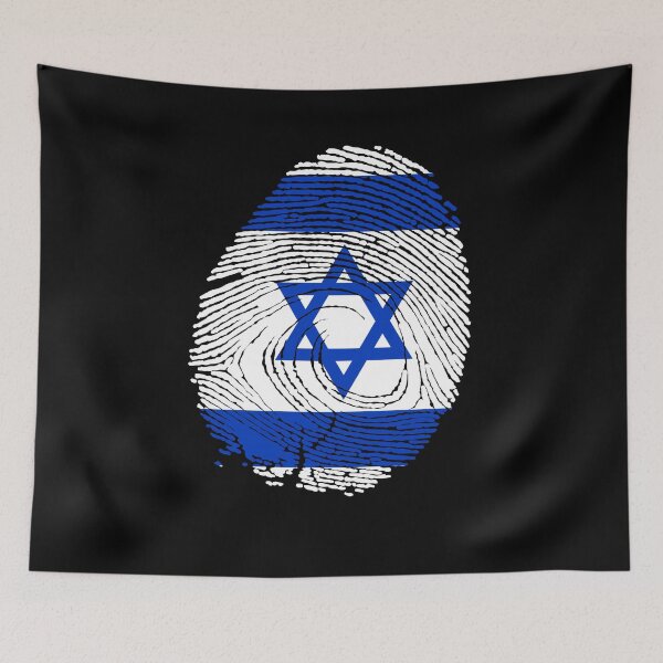 Item preview, Israel flag fingerprint design designed and sold by Azeecreate009.