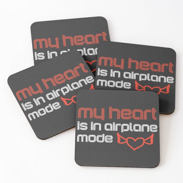 Item preview, My Heart Is in Airplane Mode | funny Valentine, anti‑love humor designed and sold by MeanType.