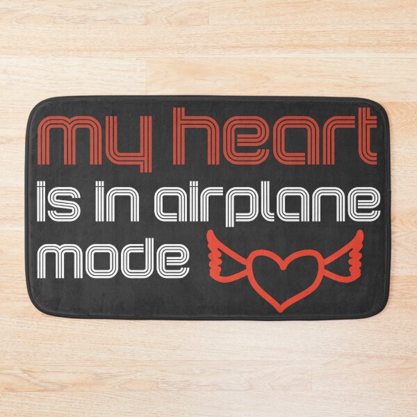 Item preview, My Heart Is in Airplane Mode | funny Valentine, anti‑love humor designed and sold by MeanType.