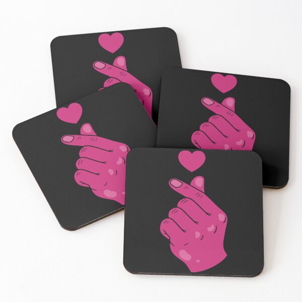 Item preview, Kpop Korean Music Cute Pink Finger Heart Love designed and sold by LuminOrb.