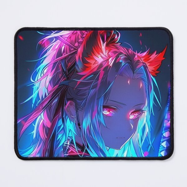 Item preview, Neon Demon Samurai: A Futuristic Warrior with Fiery Eyes designed and sold by Dyan4.