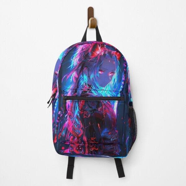 Item preview, Neon Demon Samurai: A Futuristic Warrior with Fiery Eyes designed and sold by Dyan4.