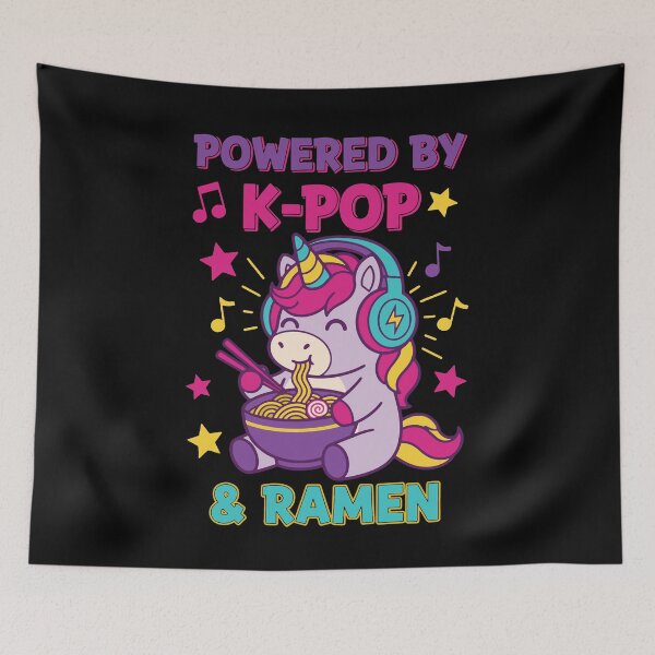 Item preview, Powered By K-Pop And Ramen Cute Korean Music designed and sold by LuminOrb.