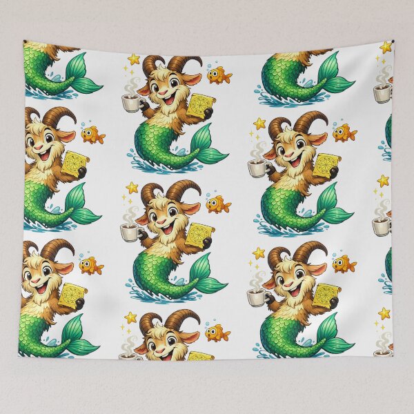 Item preview, Capricorn Zodiac Cartoon designed and sold by Arte Cartoon From TagTeam Group.