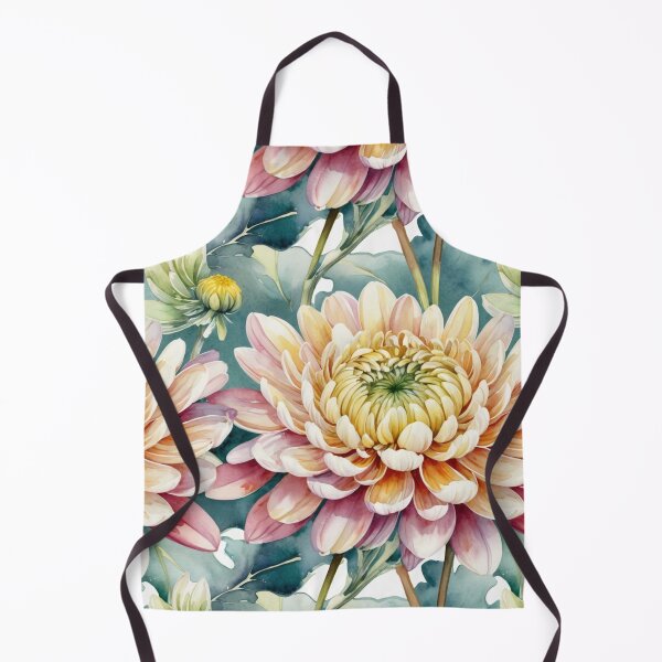 Item preview, Chrysanthemum Watercolor Seamless Pattern – Botanical Floral Repeat Design designed and sold by sana designer.