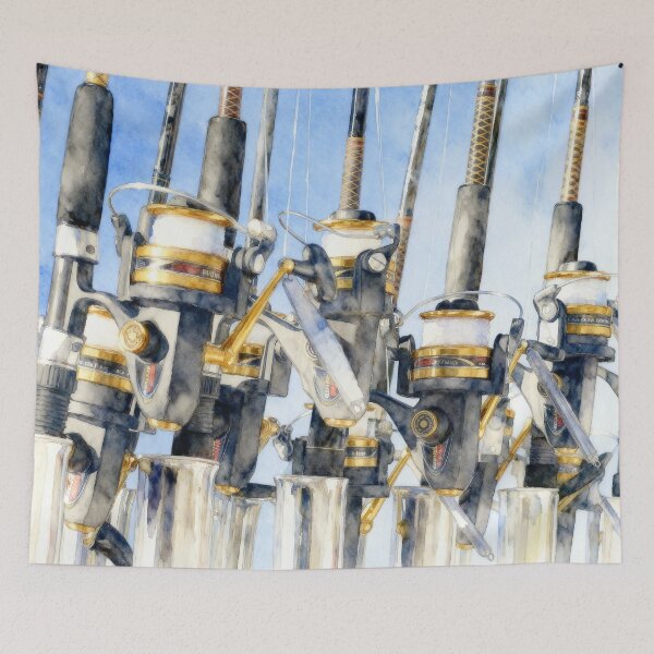 Item preview, Watercolor Fishing Rods and Reels designed and sold by EimSol.