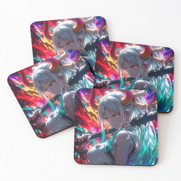 Item preview, Neon Demoness: Fierce Warrior with Fiery Horns designed and sold by Dyan4.
