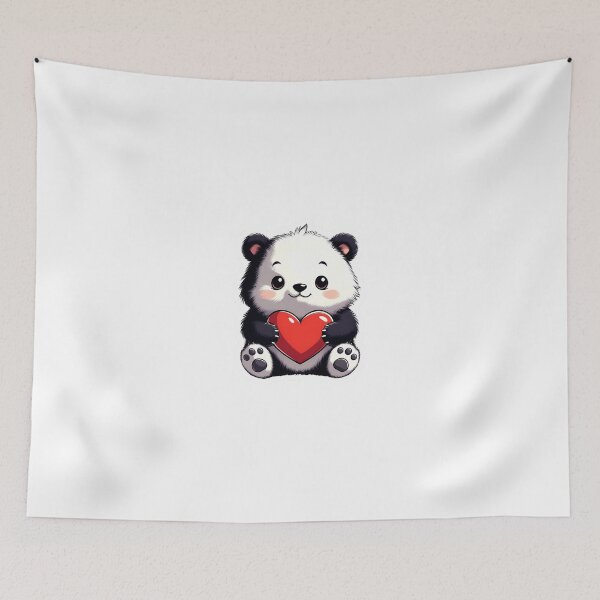 Item preview, Valentine panda with Heart, Cute Animal Illustration for T-Shirts & PNG designed and sold by Shirtazy.