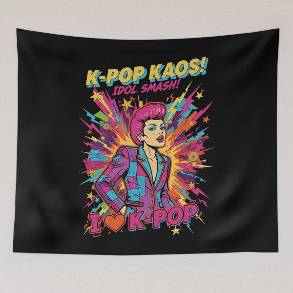 Item preview, K-Pop Kaos Idol Smash I Love K-Pop Korean Music designed and sold by LuminOrb.