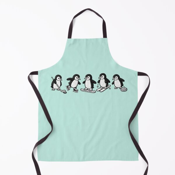 Item preview, Penguin Winter Games Illustration – Cute Penguins Playing Winter Sports, Ice Hockey Skiing Snowboarding designed and sold by VelvetSkyStudio.