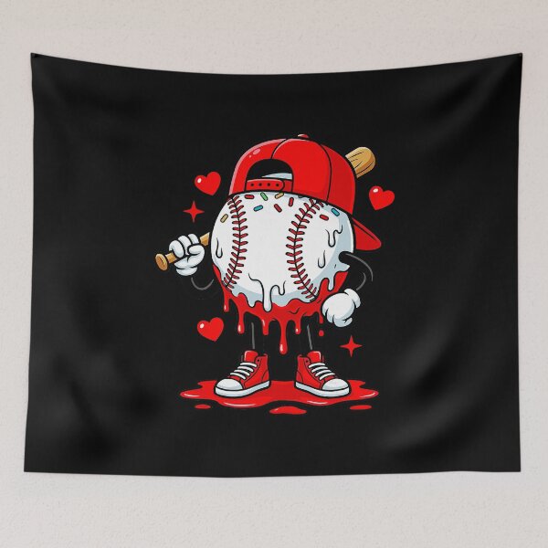 Item preview, Baseball Drip Valentine Cartoon Youth Style designed and sold by miaa-artistshop.
