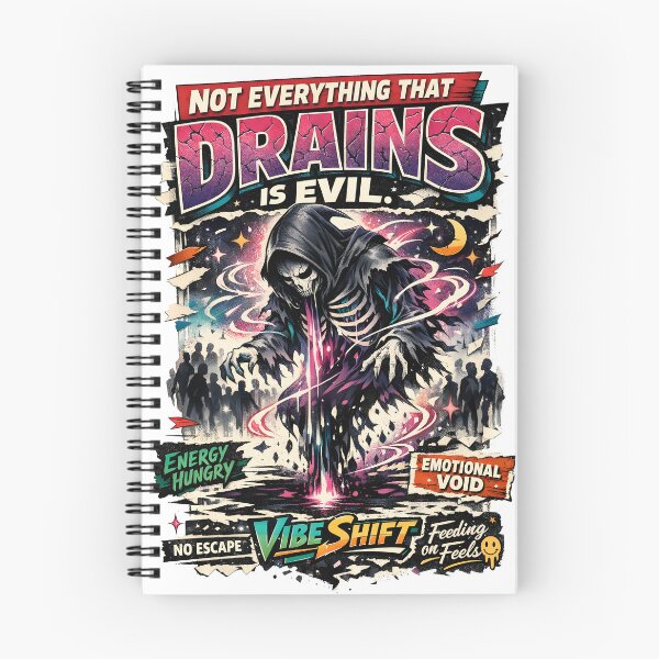 Item preview, Not Everything That Drains Is Evil Grim Reaper Vibe Shift | Dark Aesthetic Energy Vampire Emotional Void Collage Art by Vivaan Studio designed and sold by Vivaan Studio.