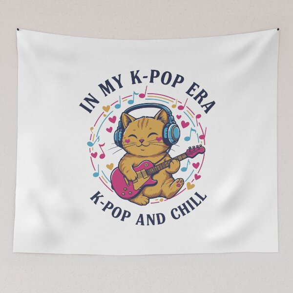 Item preview, In My K-Pop Era K-Pop And Chill Cute Kpop Cat designed and sold by LuminOrb.