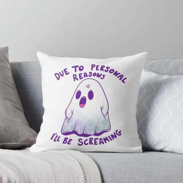 Item preview, Personal Reasons Screaming Ghost - Cute Anxious Meme designed and sold by JossDesign15.