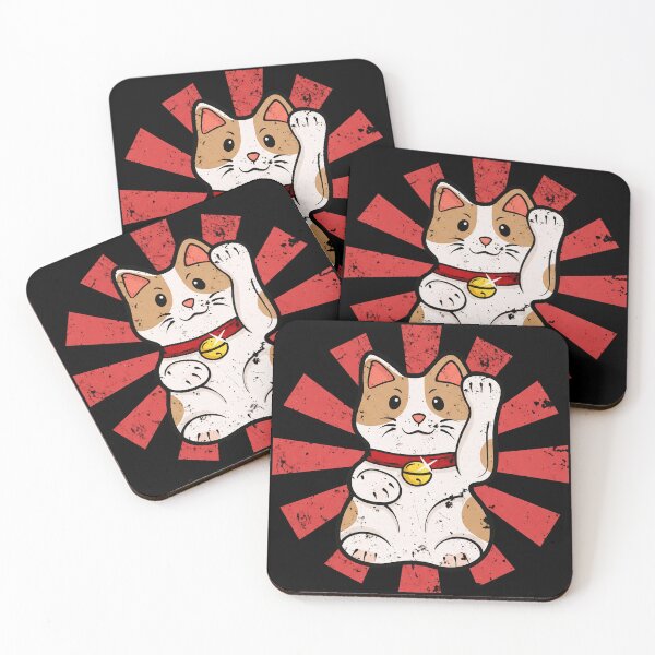 Item preview, Lucky Cat Raising Paw Fortune Symbol Illustration designed and sold by JEFDodsonArt.
