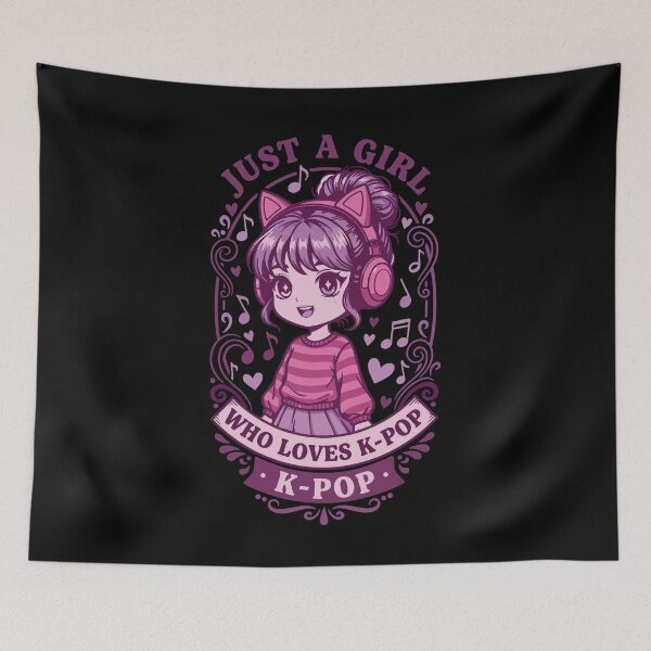 Item preview, Just A Girl Who Loves K-Pop Korean Music designed and sold by LuminOrb.