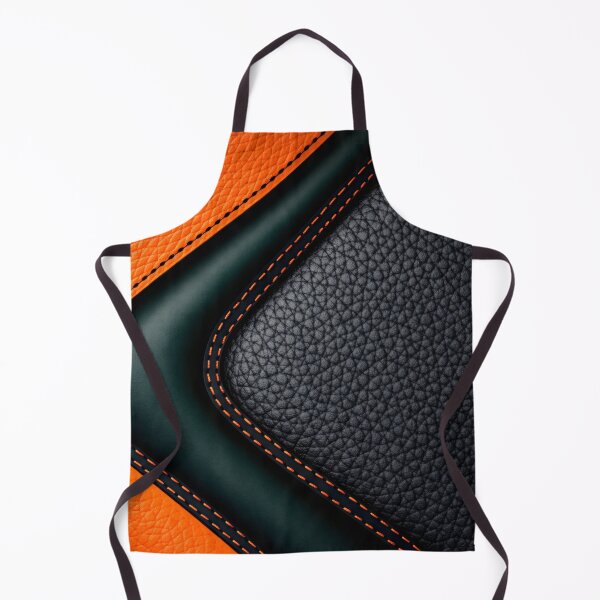 Item preview, Orange Black Leather Stitch designed and sold by Kaleidoscope Print.