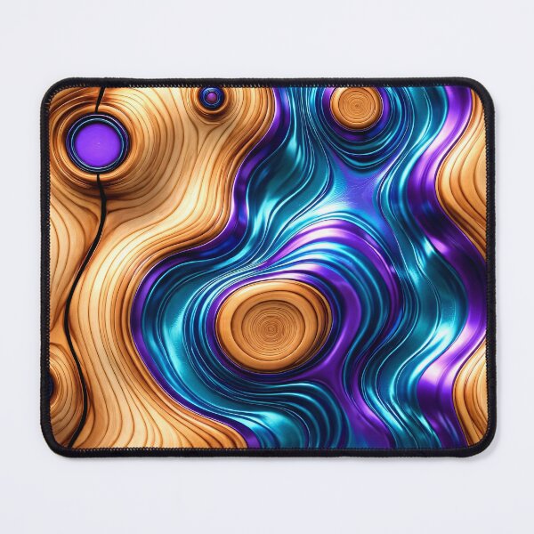 Item preview, Neon Woodgrain Flow designed and sold by Kaleidoscope Print.