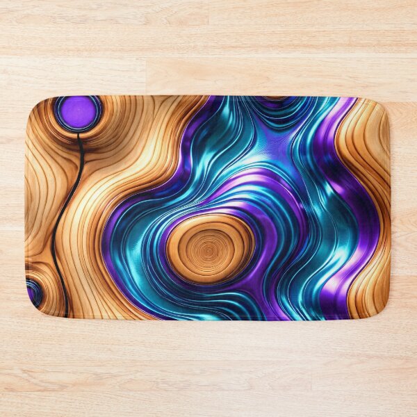 Item preview, Neon Woodgrain Flow designed and sold by Kaleidoscope Print.