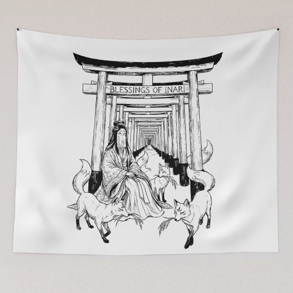 Item preview, The Golden Harvest Path Inari - Japanese Mythology Gods designed and sold by bapupa.