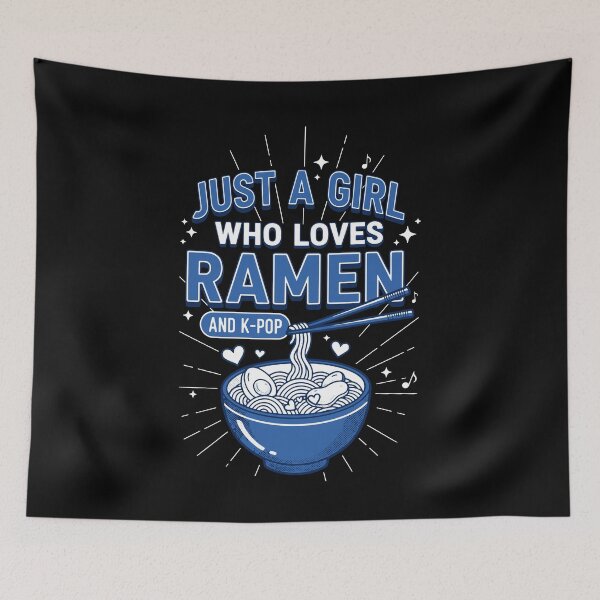 Item preview, Just A Girl Who Loves Ramen And K-Pop Korean Music designed and sold by LuminOrb.